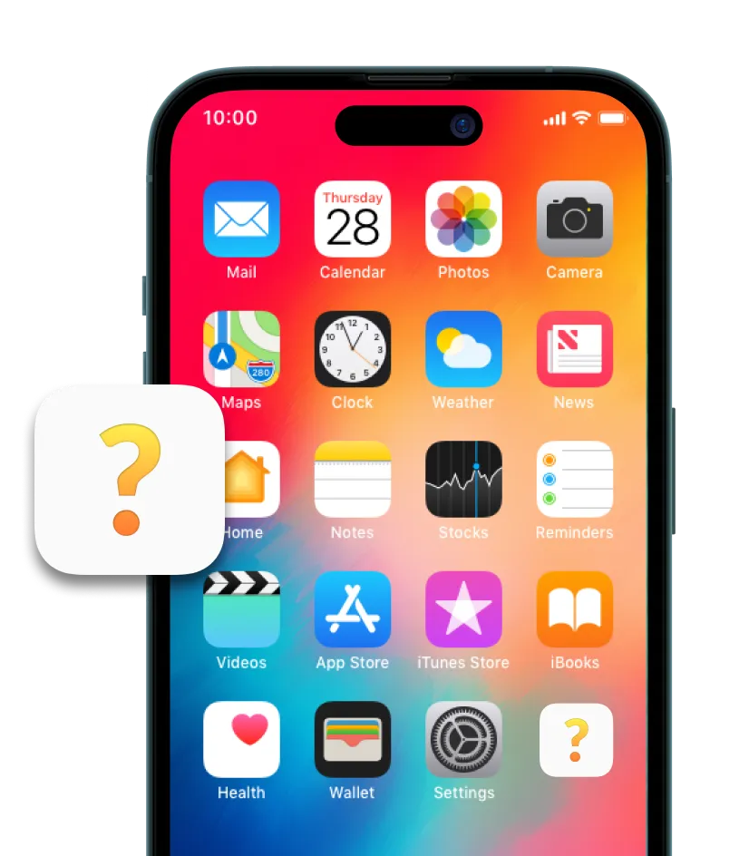Smartphone home screen with a branded app icon